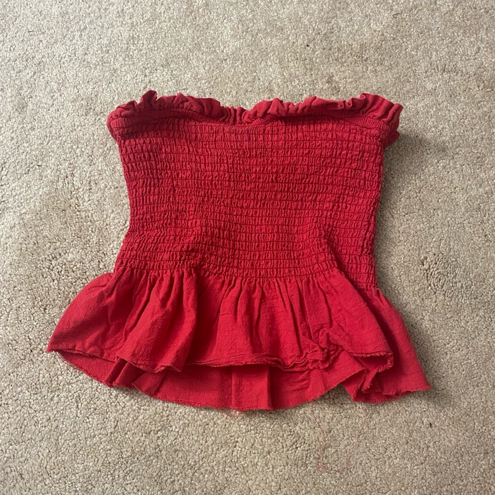 Red tube top